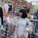 Denise Van Outen Instagram - @discoliscious BRIGHTON @brightoni360official with @jamsaxx 🎷@showellientertainment roller dancers 🛼🪩What a weekend! Thank you to those who came and partied with us. 🌈🥂 my playsuit is by @woowooboutique 🫶🏼 fan available At DISCOLISCIOUS.com