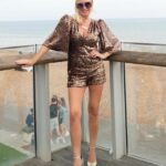 Denise Van Outen Instagram - @discoliscious BRIGHTON @brightoni360official with @jamsaxx 🎷@showellientertainment roller dancers 🛼🪩What a weekend! Thank you to those who came and partied with us. 🌈🥂 my playsuit is by @woowooboutique 🫶🏼 fan available At DISCOLISCIOUS.com