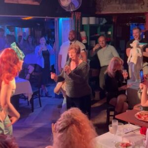Denise Van Outen Instagram - ⭐️SURPRISE⭐️early 50th birthday party @bungabungaldn. My best friend @tamara71 organised a birthday bash inviting my family and closest friends. I was so shocked! I had no idea at all and I’m so grateful to her because I had the BEST time. Tamara you are one in a million and I love you so much. Thank you Thank you 🙏 ❤️to all the gang who came and surprised me, Love you all (reel to follow) ⭐️. Massive thanks to @bungabungaldn for making it so special. Love ya @charliegilkes @inception_group 🫶🏼 @thegourmetcakecompany for the most incredible cake (reel to follow) you are so talented and an all round brilliant woman 🫶🏼. @brett_d_cove for capturing special moments 📸. Last slide is my mum doing her ‘Kathy wiv a K” RAP in the Bunga talent contest Bringing the house down! Mum you are hilarious 🤣(77 yrs old, bloody legend, love you mum) . My actual birthday is the end of the month but I will be out of the country. Next stop🎉🇩🇪