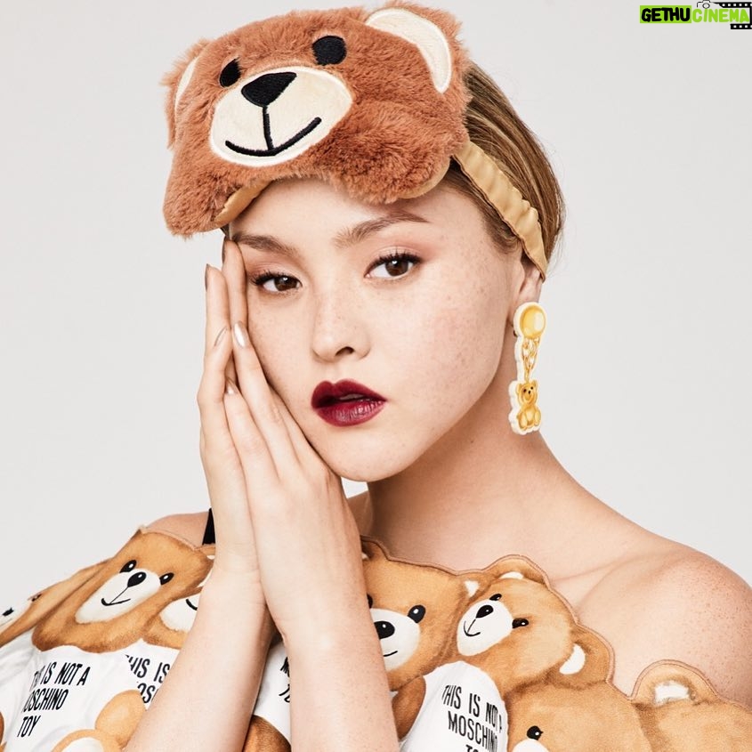 Devon Aoki Instagram - Bearrryyy sleepy! Wine colored lips courtesy of Sephora x Moschino! @sephora @moschino @marcus_mam @itsjeremyscott