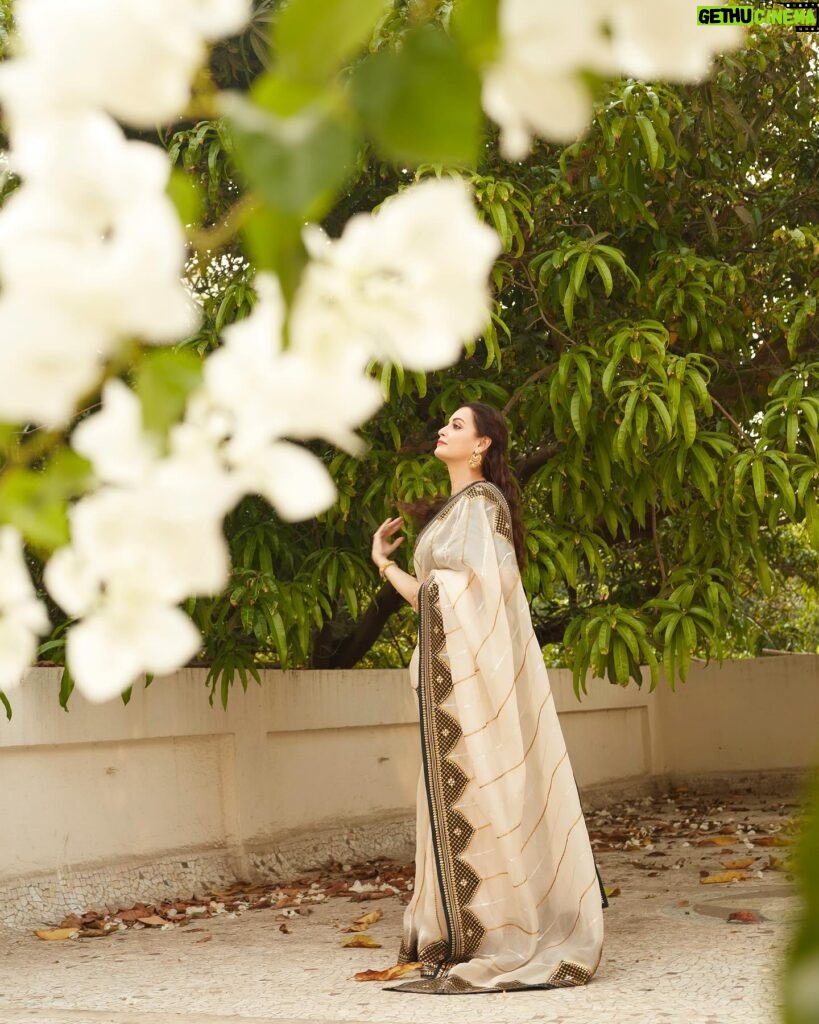 Dia Mirza Instagram - Inside / Outside 🐯🥭✨ Saree Courtesy - @priyalprakashhouseofdesign Jewellery Courtesy - @mayasanghavijewels Styled by @theiatekchandaney Hair by @vithikajaiswal Make Up by me Photos @shivamguptaphotography Managed by @exceedentertainment @shruti8711 #HandMadeInIndia #VocalForLocal #MadeInIndia