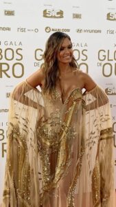 Diana Chaves Instagram - Mas há alguma cor que não fica bem à @dichavesofficial? 🧡 #sic #globosdeouro