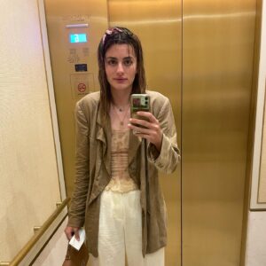 Diana Silvers Instagram - Got caught in some florida rain 🪼 Thank you for having me @ralphlauren for a night I will not forget 🌧️🩵