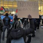 Diane Guerrero Instagram - We were out hundreds strong at @citi HQ in NYC. No business as usual for financial partners in genocide. Keep divesting! Keep the pressure. The erasure of our Palestinian siblings has to stop. We need a CeaseFire Now! End to APARTHEID and the occupation.