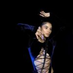 Diane Guerrero Instagram - Blue Velvet. @laquan_smith Jewels @OHTNYC