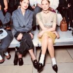Diane Kruger Instagram - What’s better than a @miumiu show ❤️💜 Thank you for having me @jonathan_huguet @williambartelmakeup @johnnollet