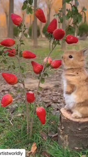 Diane Kruger Instagram - Happy Easter/Passover ❤️ Whatever you celebrate to allow bunnies to eat your strawberries 🍓