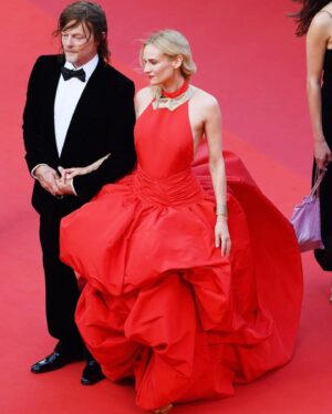 Diane Kruger Instagram - The celebration of 75 years of the @festivaldecannes was a night to remember ❤️ I owe a lot to this festival, the people that come here to celebrate the artistry that is cinema is unparalleled ❤️ It felt wonderful to be here for this special evening and to remember for one moment in time that the dream of telling stories and live and experience it collectively is still very much alive ❤️ And I had a pretty hot date of I may say so myself 😏 @bigbaldhead @chaumetofficial