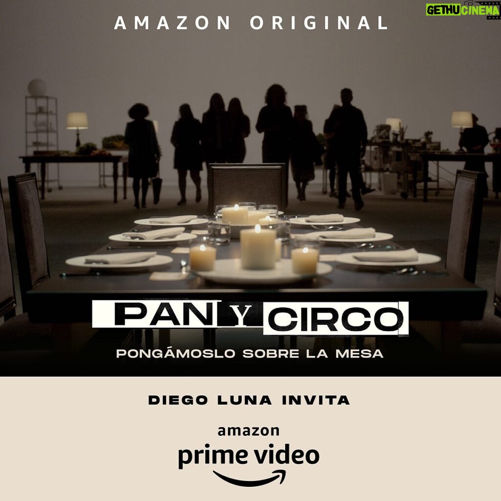 Diego Luna Instagram - Hoy finalmente presentamos #PanYCirco. Una mesa donde además de comer, nos sentaremos a debatir, a reflexionar y a confrontar esos temas que polarizan e incomodan. Siempre con el propósito de escucharnos. Muy pronto podrán verlo en @PrimeVideoMX y @PrimeVideoLat .