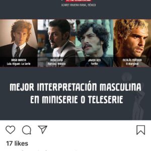Diego Luna Instagram - ‪Gracias @PremiosPLATINO por las nominaciones para #NarcosMéxico!! Felicidades a todo el equipo!! @NarcosNetflix ‬