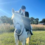 Dita Von Teese Instagram - Just came home from learning #sidesaddleriding in Maryland with @fencelinesart and Mister Bleu. I’m a novice rider; I only started casually taking dressage lessons about ten years ago. Special thanks to #BeccaHolland for introducing me to Christina and her lovely family 💛 and much admiration to all the #sidesaddle enthusiasts!