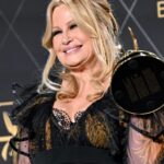 Dita Von Teese Instagram - Delighted to see @jennifercoolidge wearing @ditavonteeselingerie peeking out of her gown as she accepts her #Emmy award! This style is called Julie’s Roses, named for another glamorous friend, @julienewmarofficial. It comes in a multitude of colors, and up to size 44G. It’s in store now at ditavonteeselingerie.com and fine lingerie retailers around the world.