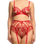 Dita Von Teese Instagram - Introducing Femmeoiselle in Flame! @ditavonteese incorporated one of her iconic stilettos in the embroidery… can you find it? Swipe for a closer look 👠 #DitaVonTeese #DitaVonTeeseLingerie #glamorous #lingerielove #luxurylingerie