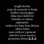 Doğa Rutkay Instagram - Lütfen iletişim bilgisi olanlar telefon numara vs varsa hepsini yazın. biraz da yavrulara moral olsun. bunca ortalık karışıkken yardım paketleri nereye nasıl ulaşıyor bilemiyoruz maalesef:( o yüzden tereddüt ediyorum, net adreslere göndermeye çalışacağım o yüzden desteğinize ihtiyacım var … çocuklar için oluşan yerler varsa, hem kitap hem oyuncak desteği için. şimdiden teşekkürler.