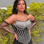 Donia Samy Instagram - 🕷️🖤 👗 @vano_ready_to_wear @ali_elsharnoby 💄 @manalmostafa_makeupartist 💇‍♀️ @abedhairstylist