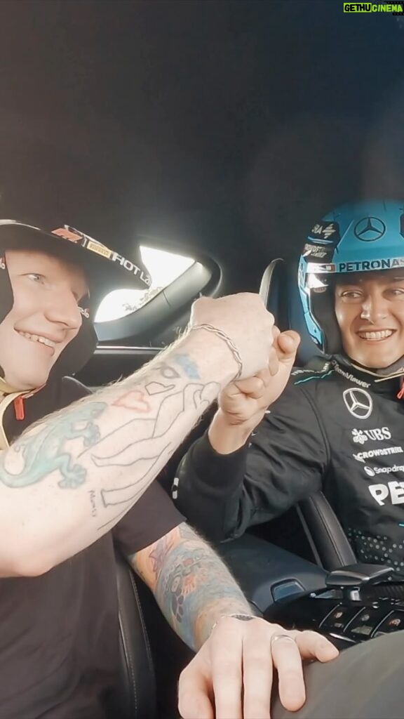 Ed Sheeran Instagram - @georgerussell63 took me on a hot lap in Miami. I obviously loved it look at my face
