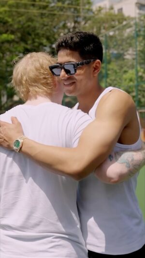 Ed Sheeran Instagram - Played cricket and had a chat with @shubmangill and @tanmaybhat when I was over in India, had a blast. They cut out the footage of me bowling badly. Full vid on youtube