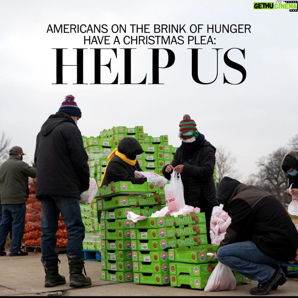 Eliza Dushku Instagram - “Help us” this is devastatingly sad. Millions of Americans losing it all, food, health, homes, jobs~ we MUST each do something to end 2020 with the humanity that still lives in us. Donate to food banks, help a struggling family, PASS A RELIEF/AID BILL. * UPDATE: please check out my @feedingamerica fundraiser (link in bio) & let’s raise $40k for #FeedingAmerica
