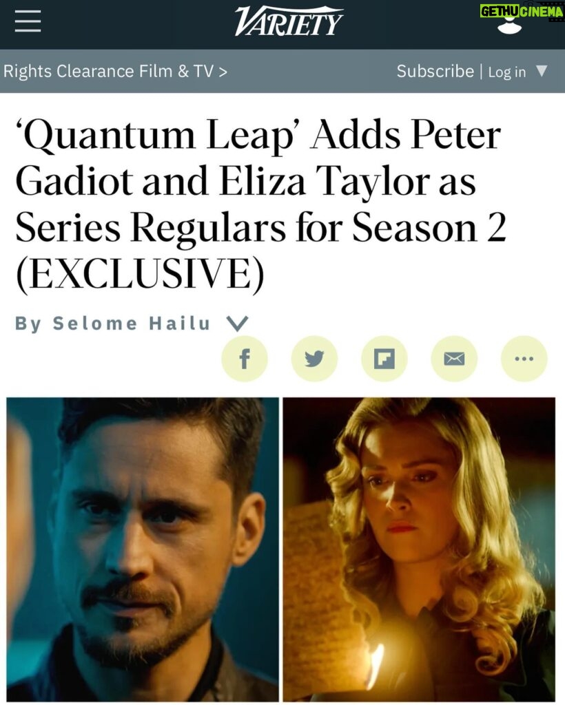 Eliza Taylor Instagram - How blessed I am to be a part of this wonderful show!! I’m a little late to the party but a very important strike was in motion. I am so proud of our union and so glad a fair deal was reached!!! Watch #quantumleap on @nbc Wednesday at 8pm or anytime you fancy on @peacock 🦚💃🏼🤗