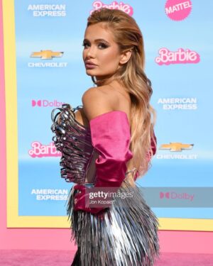 Elizabeth Chihaia Instagram - Barbie Premiere and After Party 💗

Glam by @beautybyjett 
Dress by @pajtimraci