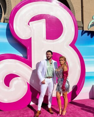 Elizabeth Chihaia Instagram - Barbie Premiere and After Party 💗

Glam by @beautybyjett 
Dress by @pajtimraci