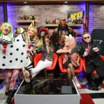 Elizabeth Chihaia Instagram - What an absolutely bizarre episode of #WWETheBump today… we had SO MUCH FUN! Thank you @realboogeycomin2getcha, @realscarlettbordeaux and @shotziwwe for bringing the Halloween spirit to our set! 💀👻🎃
