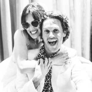Elizabeth Henstridge Instagram - HAPPY BIRTHDAY to the iiiiincredible @zacharyburrabel !!!

I am SO excited it’s finally your birthday and we can celebrate you alllllll day. You are a shining light that fills my soul up with love and inspiration and joy and fun and future and and and and. 

I am so grateful I get to have you in this headlock forever. 

I will always have heart eyes for you, my Birthday Prince 🖤