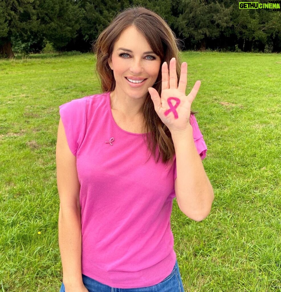 Elizabeth Hurley Instagram - I have proudly been the Global Ambassador for @esteelaudercompanies Breast Cancer Campaign for nearly 30 years and each year it is incredible to see how people everywhere unite to help create a breast cancer-free world for all.   Join me in posting how you support the breast cancer community. For every in-feed Instagram post this October with #TimeToEndBreastCancer, @esteelaudercompanies will donate $25, up to $75,000, to @bcrfcure, an organization dedicated to advancing the world’s most promising research to eradicate breast cancer.   #TimeToEndBreastCancer #ELCambassador   Photo Credit: Rob Rich