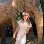 Elizabeth Hurley Instagram – Celebrating the world’s largest living land mammals at @sudeleycastle  These beauties are part of @coexistence.story and are modelled on elephants from my beloved India  #elephantfamily #worldelephantday #coexistence #sudeleycastle