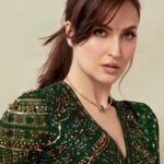 Elli AvrRam Instagram - She’s Evergreen🕊️🎻 Dressed in @neeta_lulla @houseofneetalulla Hair & Makeup by @fab_beauty___ Photographer @mayur_butwani #elliavrram #yourstruly #evergreen