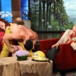 Ellie Kemper Instagram – They say that all great friendships begin when a person hires a fireman to dance on your lap. Here is no exception. Today is my 20TH TIME on @theellenshow and every time has been a joy. Thank you for having me, Ellen! ❤️👩‍🚒🕺❤️