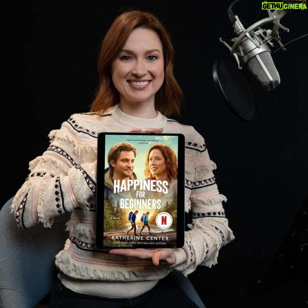 Ellie Kemper Instagram - Not a big deal that I know how to read, but did you know that I can also do it OUT LOUD?!? Thrilled to have narrated the audiobook edition of #HappinessForBeginners by the brilliant @katherinecenter!! I am also in the movie edition! I am all over every edition of this book and I love it!! “Link in bio”