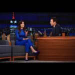 Emilia Jones Instagram - Ahhh my first late night talk show! Thank you so much @jimmyfallon @fallontonight for having me! So. Much. Fun. photography - Ryan Miur/NBC