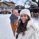 Emily Canham Instagram - daddy daughter ski trip 😌🥹🫶🏼🎿 ft the new addition 🤭🤭🤭 Coat @moncler via @farfetch Bag @louisvuitton via @harrods Sunglasses @celine Hair @thedrybar @flodry___ #skitrip #courchevel1850 #nanospeedy #frenchalps