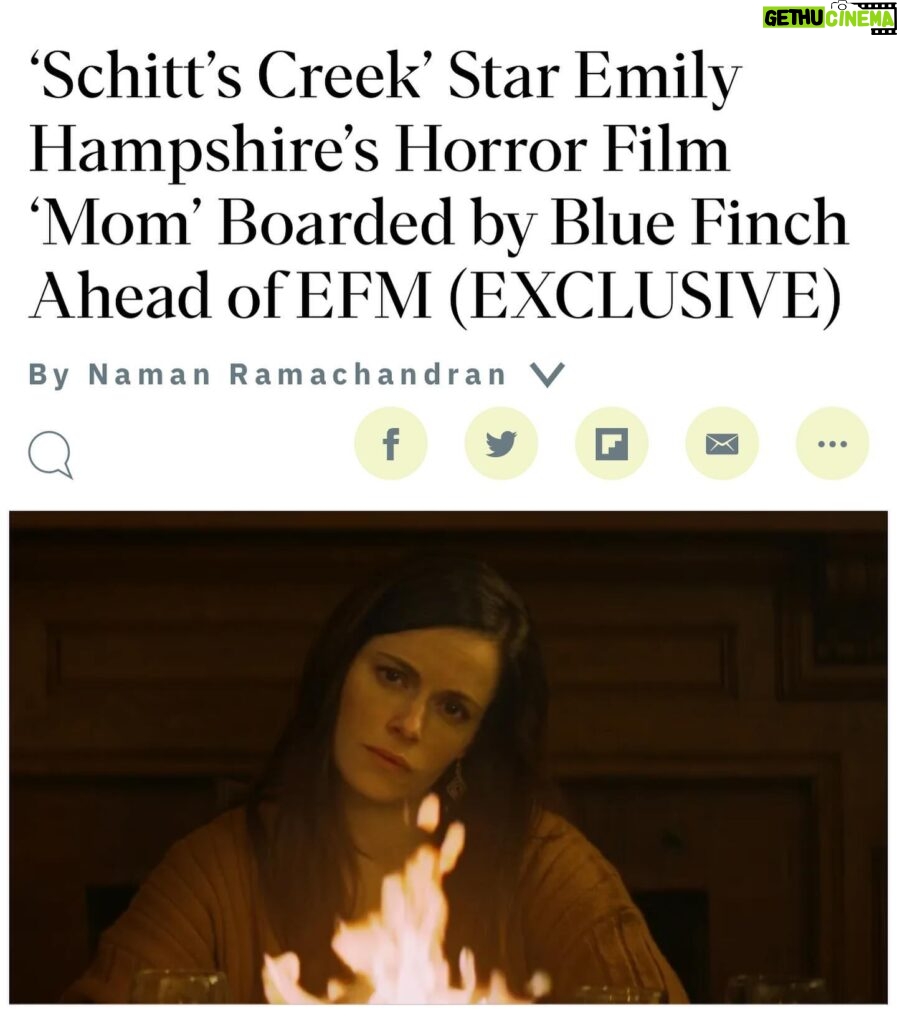 Emily Hampshire Instagram - Thx @variety & @bluefinchfilms 🖤 I’m SO excited to bring MOM from my hometown of Montréal to #frightfest in Glasgow (aka my 2nd home ❤️)
