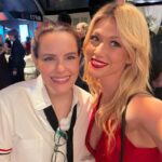 Emily Hampshire Instagram - Day -> night. Thank you @bafta for the tea & party sandwiches ❤️🥪 (- crust) & @mptf for the 🍕 & 🍫. The only thing that could have made yesterday better is me being cooler —or at least just less awkward fan girling all over @carriganagain (I’m sooooorrry! 😰🫣 I just think you’re amazing and it made me weird🥸)