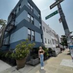Emily Kinney Instagram - Visited my old neighborhood last week. The building is a lot nicer now than when I lived there. 2006 was a vibe. I worked at a coffee shop down the street. Summer was brutal and Sometimes I dated or befriended people just because they had good airconditioning at their apartment and $6 pizza/beer combo was a regular dinner. I painted all the walls and practiced all the dance moves and songs for my first Broadway show up there. My roommate Elisabeth taught me pilates and we would visualize our future selves where she would have a sweet husband and modern dance company and I would be getting up and going to my acting job on tv! I spent a lot of time picking out my MySpace home page song, matching it to my mood, and writing poems and watching dvds on my computer of old sex and the city episodes. It’s easy to get nostalgic, but—-I have central air now. 💕😝🕶️