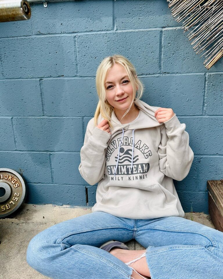 Emily Kinney Instagram - NEW HOODIES now available in my store! These are the softest, coziest hoodies ever! Join the SWIMTEAM and get one before they’re gone! Link in bio!