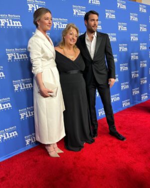 Emily VanCamp Instagram - Beautiful night celebrating everyone’s hard work on #mirandasvictim at the opening night of SBIFF. We loved making this film by the wonderful @michelledannerla and can’t wait for you to see it. 

Styled by @petraflannery 
Dress by SA SU PHI
Shoes by Jimmy Choo
Jewelry by Anita Ko
Clutch by Tyler Ellis