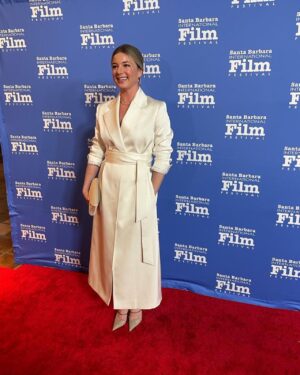 Emily VanCamp Instagram - Beautiful night celebrating everyone’s hard work on #mirandasvictim at the opening night of SBIFF. We loved making this film by the wonderful @michelledannerla and can’t wait for you to see it. 

Styled by @petraflannery 
Dress by SA SU PHI
Shoes by Jimmy Choo
Jewelry by Anita Ko
Clutch by Tyler Ellis