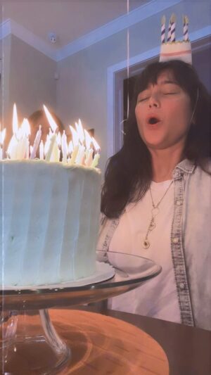 Emma Heming Instagram - So many candles on this bad boy it could have taken down our house! 
None the less, what a beautiful day it was 🎂🧨