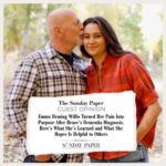 Emma Heming Instagram - Frontotemporal dementia (FTD) doesn’t give you many options. It can suck all the air out of a room. But I made a choice, to take some power back and pump oxygen back into our lives, for the sake of our girl’s, Bruce and me. Here are some lessons I’ve learned thus far and have shared over on @thesundaypaper. My hope is this bring some light, help and hope to the next family walking through the FTD journey. #linkinbio Thank you @mariashriver for giving me this space to continue my work of raising awareness for FTD and also to the @theaftd for their continually support and guidance 🩵 📷 @belathee #frontotemporaldementia #dementiaawareness #caregivingsupport #theaftd #icareaboutftd #thesundaypaper
