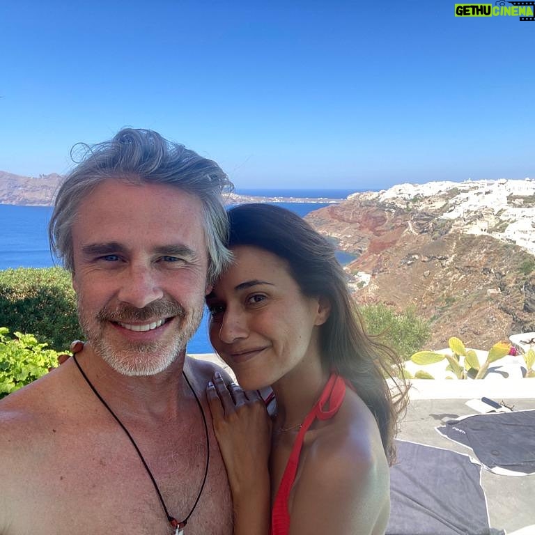 Emmanuelle Chriqui Instagram - One year ago today… Santorini with @samtrammellofficial dreams do come true💘