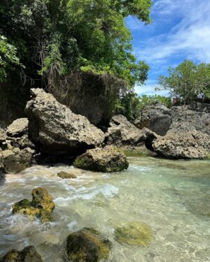 Emmanuelle Cureau Instagram - La plage de Padang Pandang Beach est une des plus connues d’Uluwatu car c’est ici que ce s’est tournée la  fameuse scène d’amour du film Mange , Prie , Aime . 
C’est loin d’être la plus jolie selon moi , cependant si vous souhaitez y faire un passage je vous conseille vraiment de ne pas vous arrêter à l’entrée de la plage mais de continuer la marche sur les rochers quelques mètres de plus loin , pour avoir accès à des paysages bien plus sauvages 🌴🌊🐚