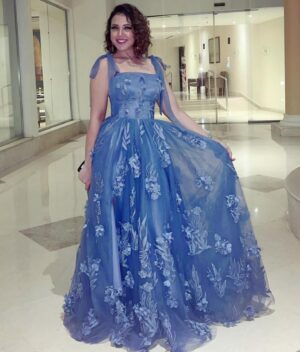 Emy Talaat Zakaria Instagram - Dress design: @one__wedding 🩵
#emytalaatzakaria 
#ايمى_طلعت_زكريا