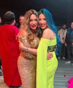 Emy Talaat Zakaria Instagram - اول ليله عرض لمسرحيه الصندوق الاحمر مع القمر ليلى علوى 🩷🙏 #emytalaatzakaria #ايمى_طلعت_زكريا