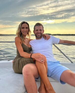 Eric Trump Instagram - Happy anniversary to my amazing wife @laraleatrump! You are an amazing mother and absolute rockstar in life! Luke, Carolina, the dogs and I love you very much!