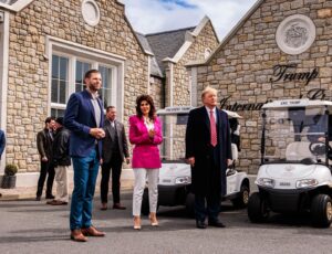 Eric Trump Instagram - My father and I are on our way back from a phenomenal visit to @trumpscotland, @trumpturnberryscotland and @trumpdoonbeg. From breaking ground on the new MacLeod Course at Trump Scotland to an exceptional Welcome Ceremony and visit with the team at Trump Turnberry to experiencing Irish tradition and charm at Trump Doonbeg, this was a truly momentous occasion!