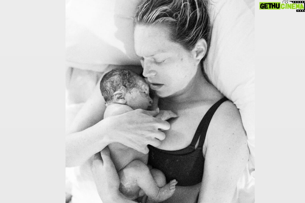 Erin Foster Instagram - Truly the most insane experience of my life, with the best ending. Noa Mimi Tikhman being nothing like her mother who is always late, arrived two weeks early at 4:41am on May 17th. Being totally unbiased I would say she’s perfect and super advanced already, and might be the first person I’ve met who prefers me to Simon. Gave birth to her au naturale in our bed like a beast, but also would have taken heroine in the moment if someone offered. Simon would like everyone to know he’s a warrior too ❤️