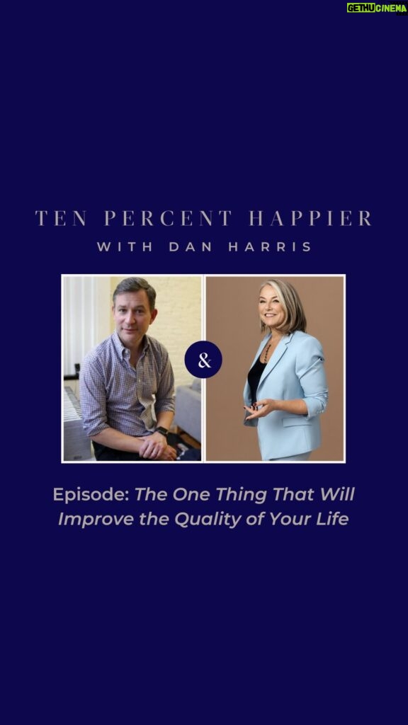 Esther Perel Instagram - Earlier this month, I sat down with @danharris on the @tenpercenthappier podcast to talk about the “One Thing That Will Improve the Quality of Your Life.” Listen to the full episode through the link in my bio.